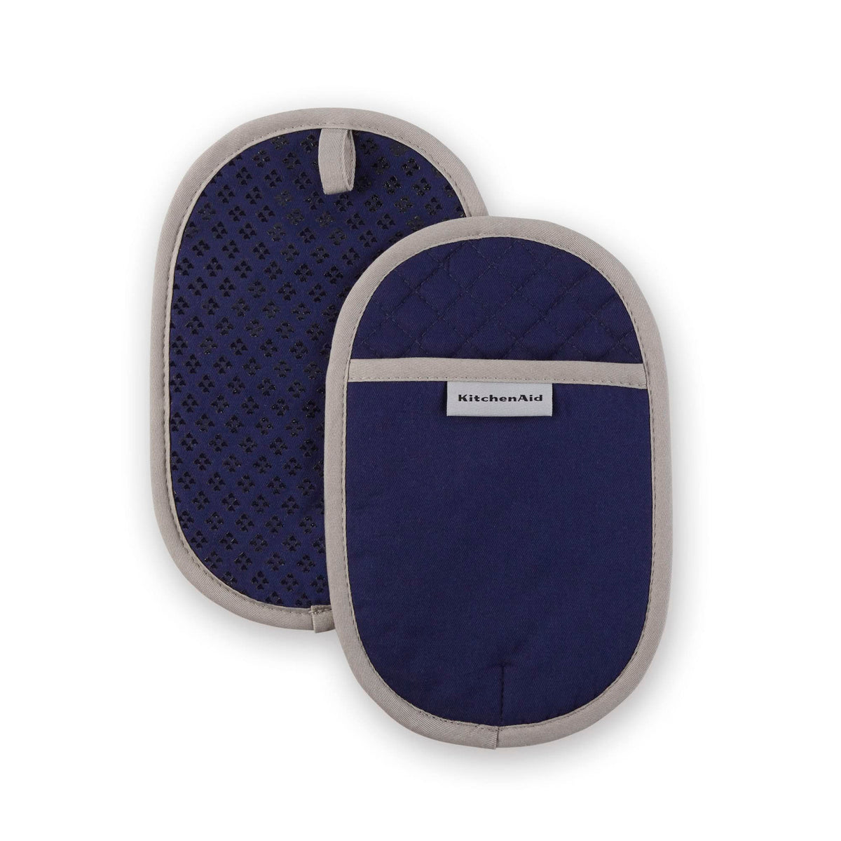 KitchenAid Asteroid Pot Holder 2-Pack Set, Blue Velvet, 6.5"x10"