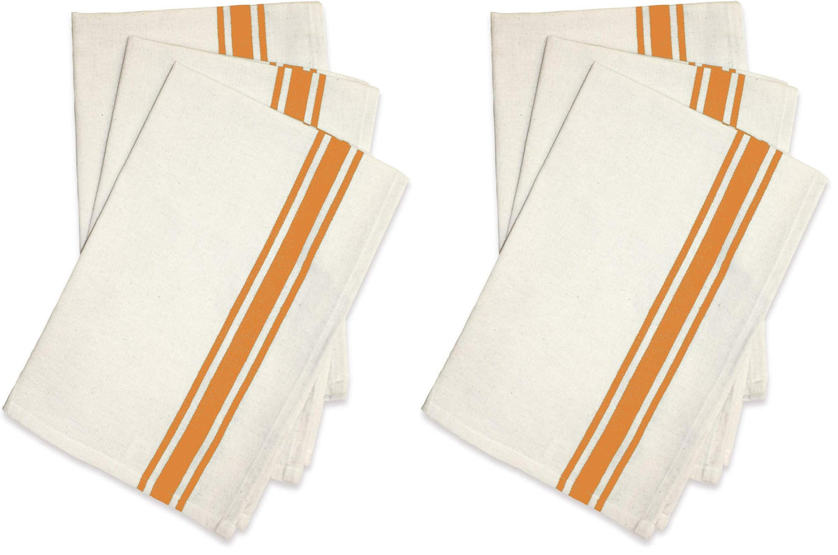 Aunt Martha's 18-Inch by 28-Inch Package of 3 Vintage Dish Towels,Cotton, Multi Striped, MultiStripe