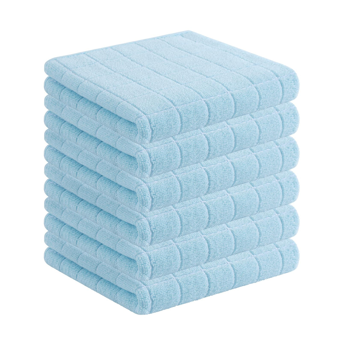 Homaxy 100% Cotton Terry Kitchen Towels, 4 Pack, Black