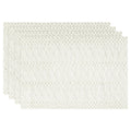 Artoid Mode Black Woven Rustic Hollow Placemats Set of 4-12x18 Inch