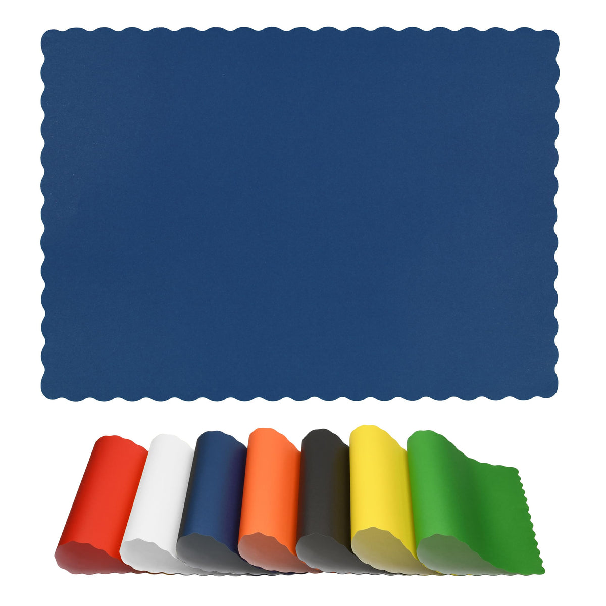 Disposable Paper Placemats – Premium, 50 Pack of White Scalloped Edge Placemats, Perfect Size 10x 14