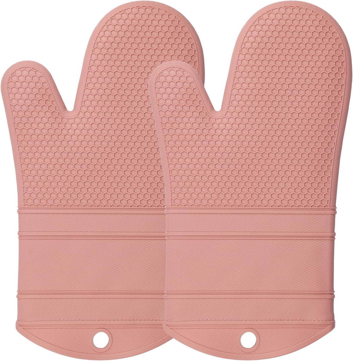 Yutat Silicone Oven Mitts - Oven Mitts and Pot Holders Sets Made of Non-Slip & BPA-Free Silicone, High Heat Resistant 500 Degrees, Perfect for Kitchen Cooking Baking BBQ, 4Pcs Set, Peak Green