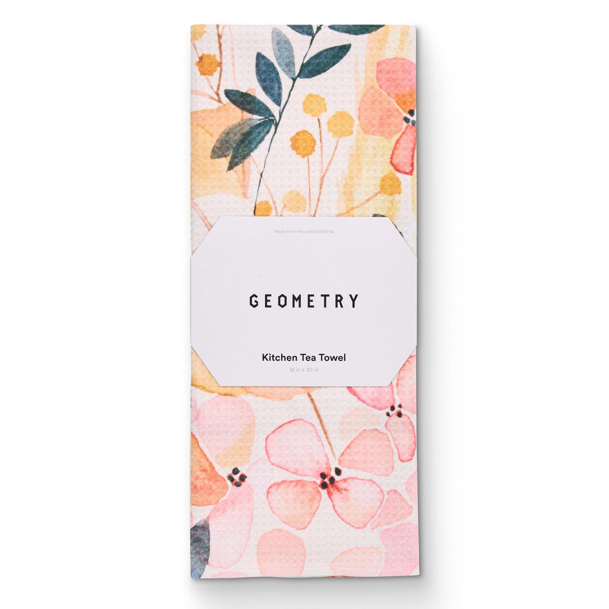 GEOMETRY Kitchen Tea Towels - Quick Dry Microfiber Dish Towels for Kitchen Every Bloom, 18" x 30" 2 Pack