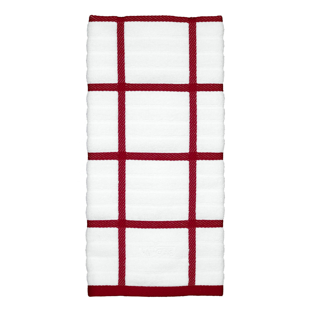 All-Clad Checked Kitchen Towel: Highly Absorbent, Super Soft Long Lasting - 100% Cotton, 17"x30" Tea Towel for Cleaning & Drying Dishes, Pans, Glassware, or Countertops, (1-Pack), Rainfall