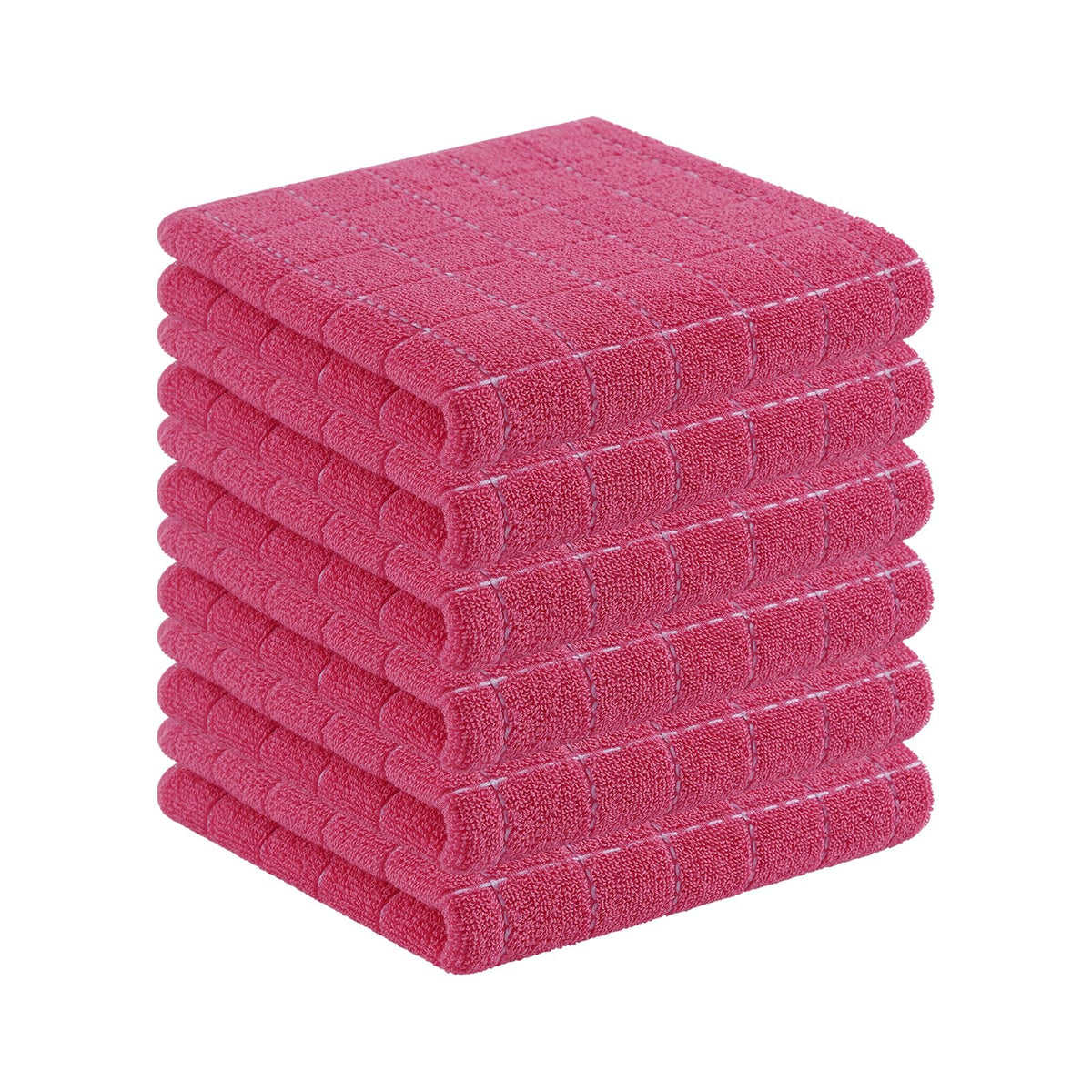 Homaxy 100% Cotton Terry Kitchen Towels, 4 Pack, Black