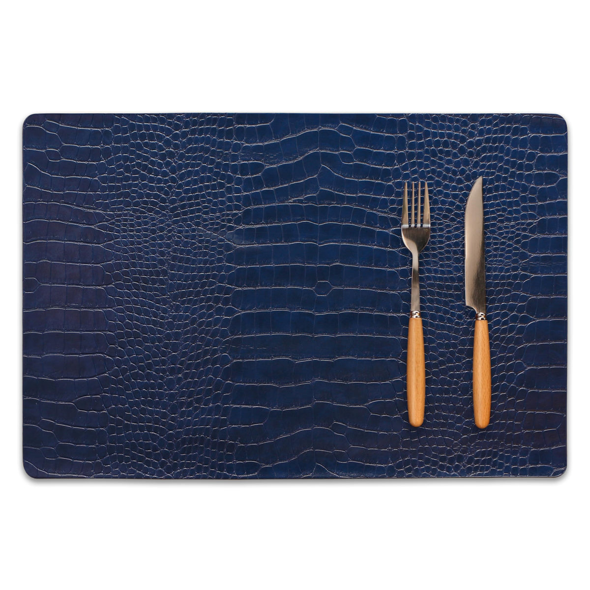 Set of 4 Faux Leather Placemats, PU Table Mats, Waterproof, Stain Resistant, Heat Resistant, Easy to Clean for Kitchen Dining Table,Conference Table
