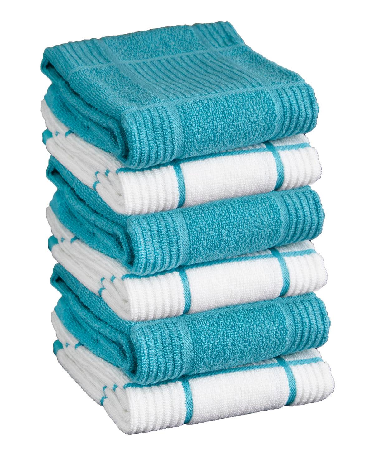 T-fal Solid & Checked Parquet Kitchen Towels: Highly Absorbent, Super Soft Long Lasting - 100% Cotton, 16"x26" Dish Towels for Cleaning & Drying Dishes, Pans, Glassware, or Countertops, (2-Pack), Gray