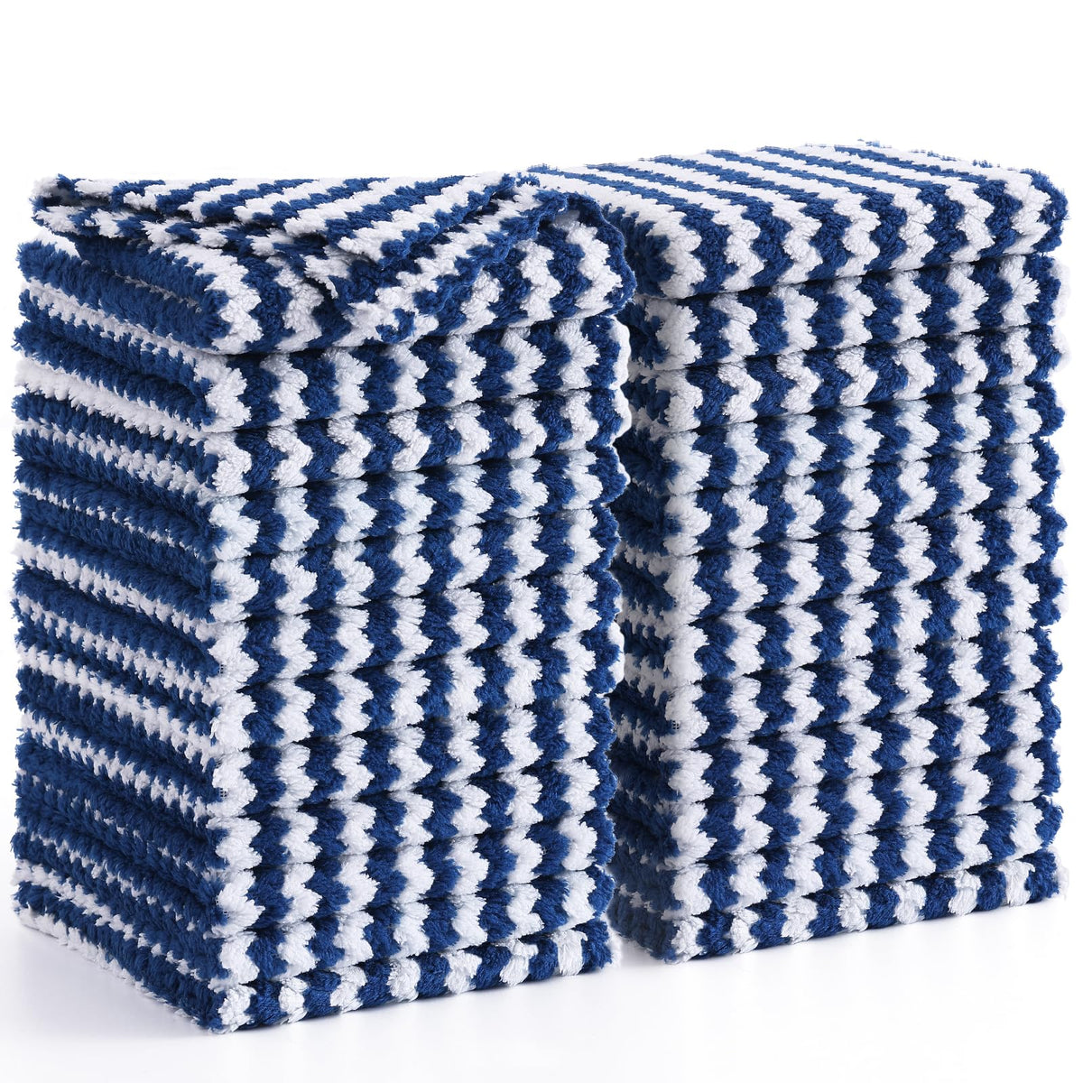 Homaxy 12 Pack Coral Velvet Dish Cloths, 10 x 10 inches, Dark Grey
