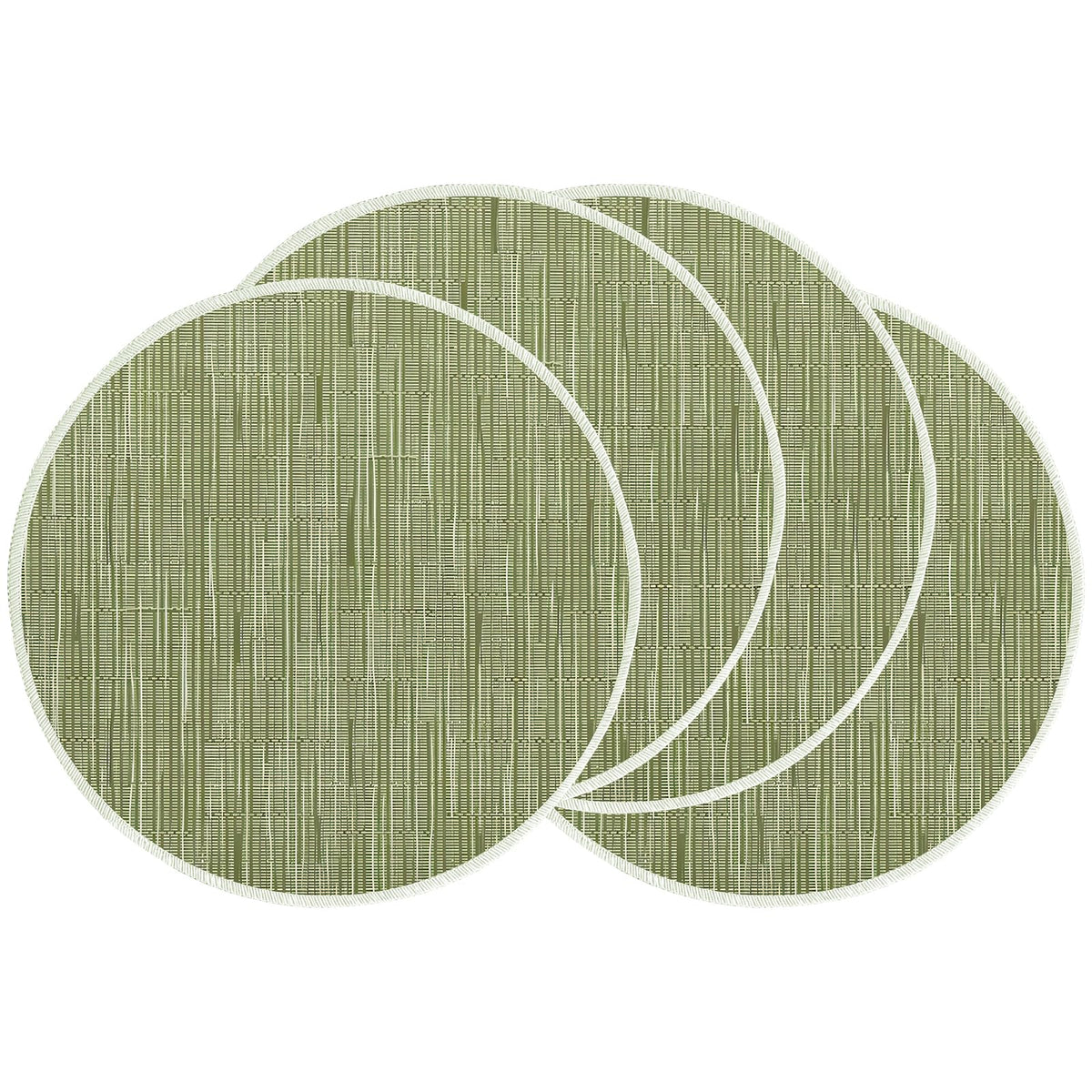Beige Placemats Set of 4, 15 Inch Round for Kitchen & Dining Room