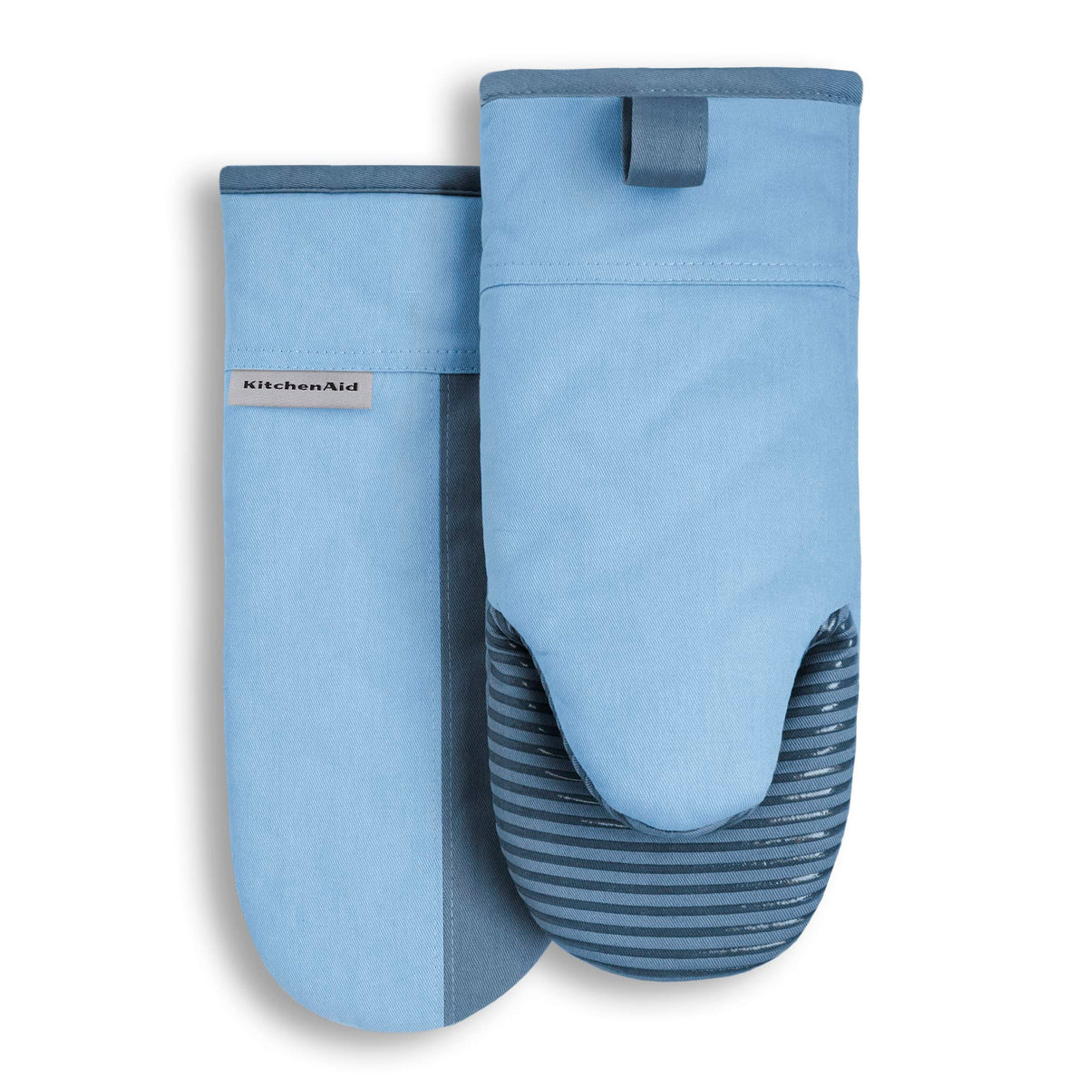 KitchenAid Beacon Two-Tone Non-Slip Oven Mitt Set, Passion Red/Bordeaux, 5.75"x13", 2 Piece