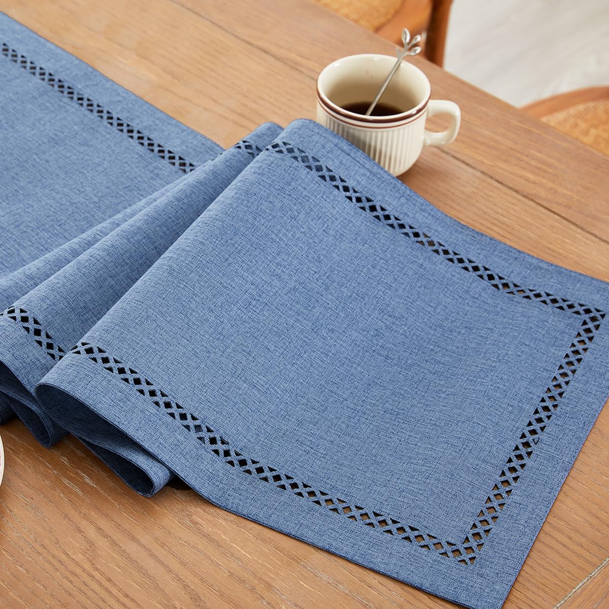 Orange Burlap Place Mats, Fall Placemats Set of 4, 12 x 18 Inch
