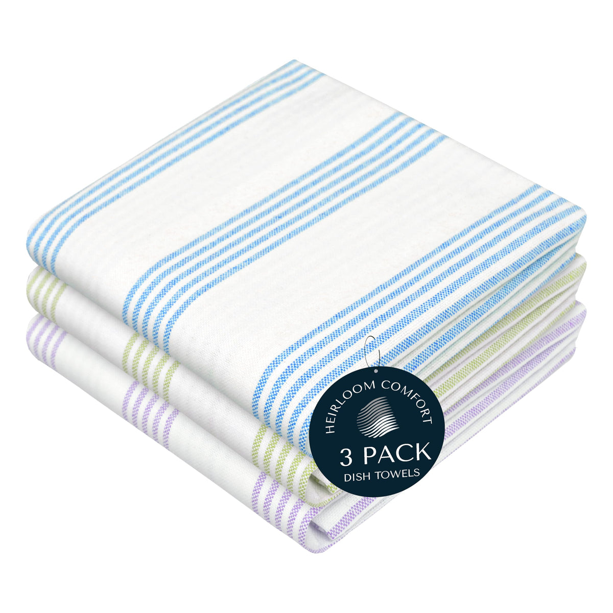 Rust Stripe Dish Towels, 5 Pack, 100% Cotton, Super Absorbent and Quick Dry, Multi Pin Striped Kitchen Towel Set, Durable Wash Cloths for Kitchen Use, Cleaning & Drying Dishes