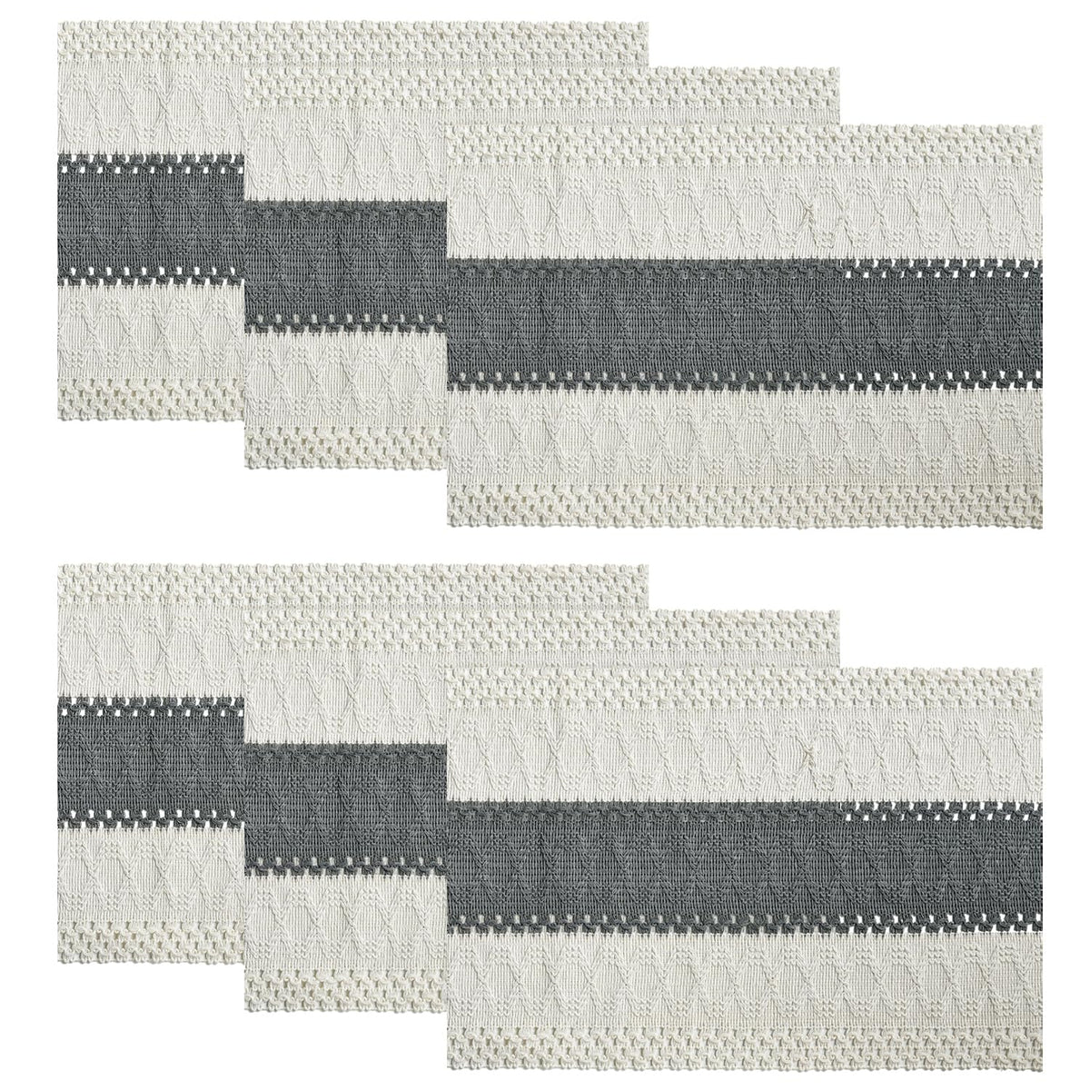 Artoid Mode Dark Blue Rustic Farmhouse Placemats Set of 4-12x18 Inch