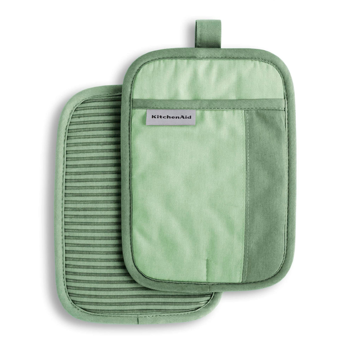 KitchenAid Beacon Two-Tone Non-Slip Pot Holder Set, Majestic Yellow, 7"x10", 2 Piece