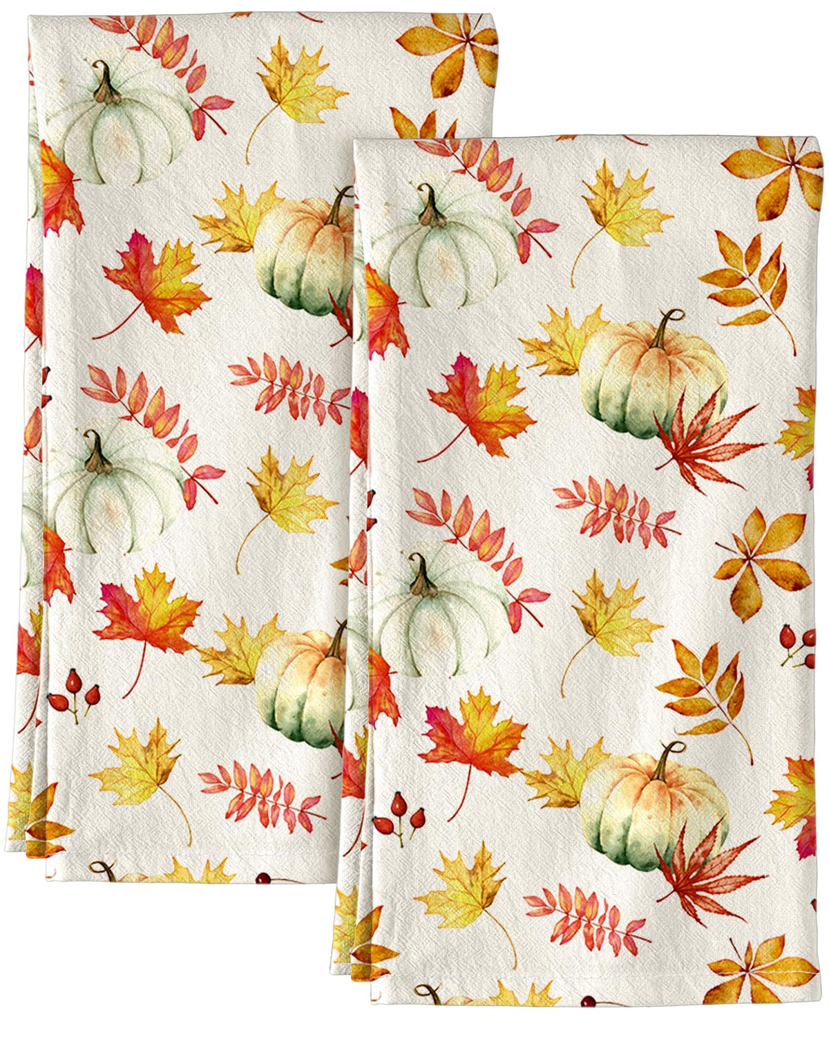 Miss Adola 150GSM Flour Sack Kitchen Towels Set of 2, Vintage Flower