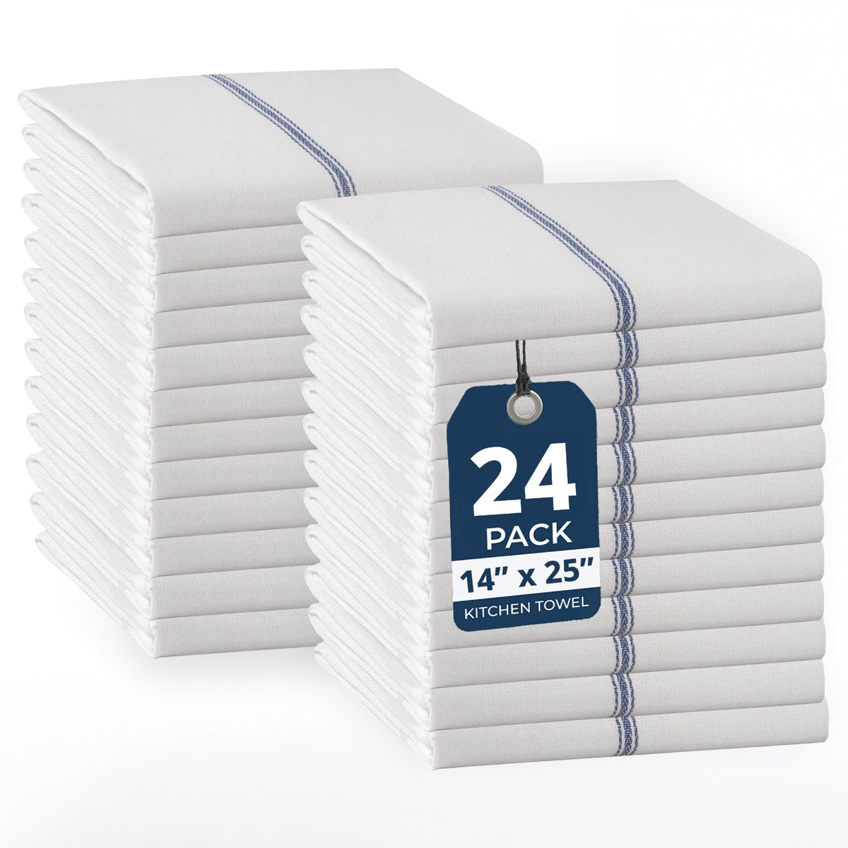 LANE LINEN Dish Towels 100% Cotton Absorbent Lint-Free 6 Pack