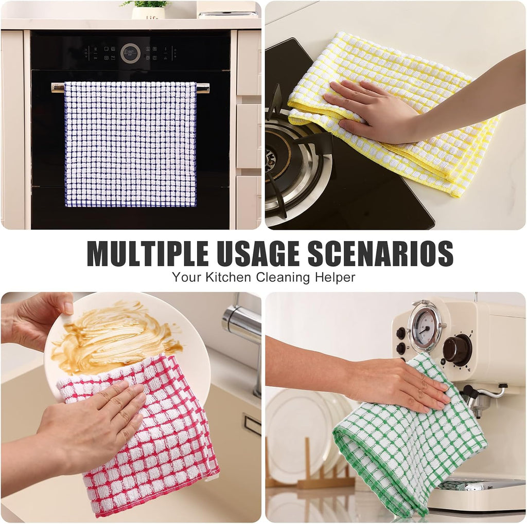 Mordimy Cotton 6 Pack Terry Kitchen Towels, 16 x 25 Inches