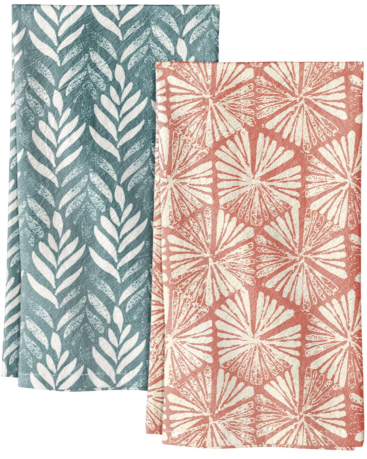 Miss Adola 2 Pack 150GSM Flour Sack Kitchen Towels, Beige Daisy