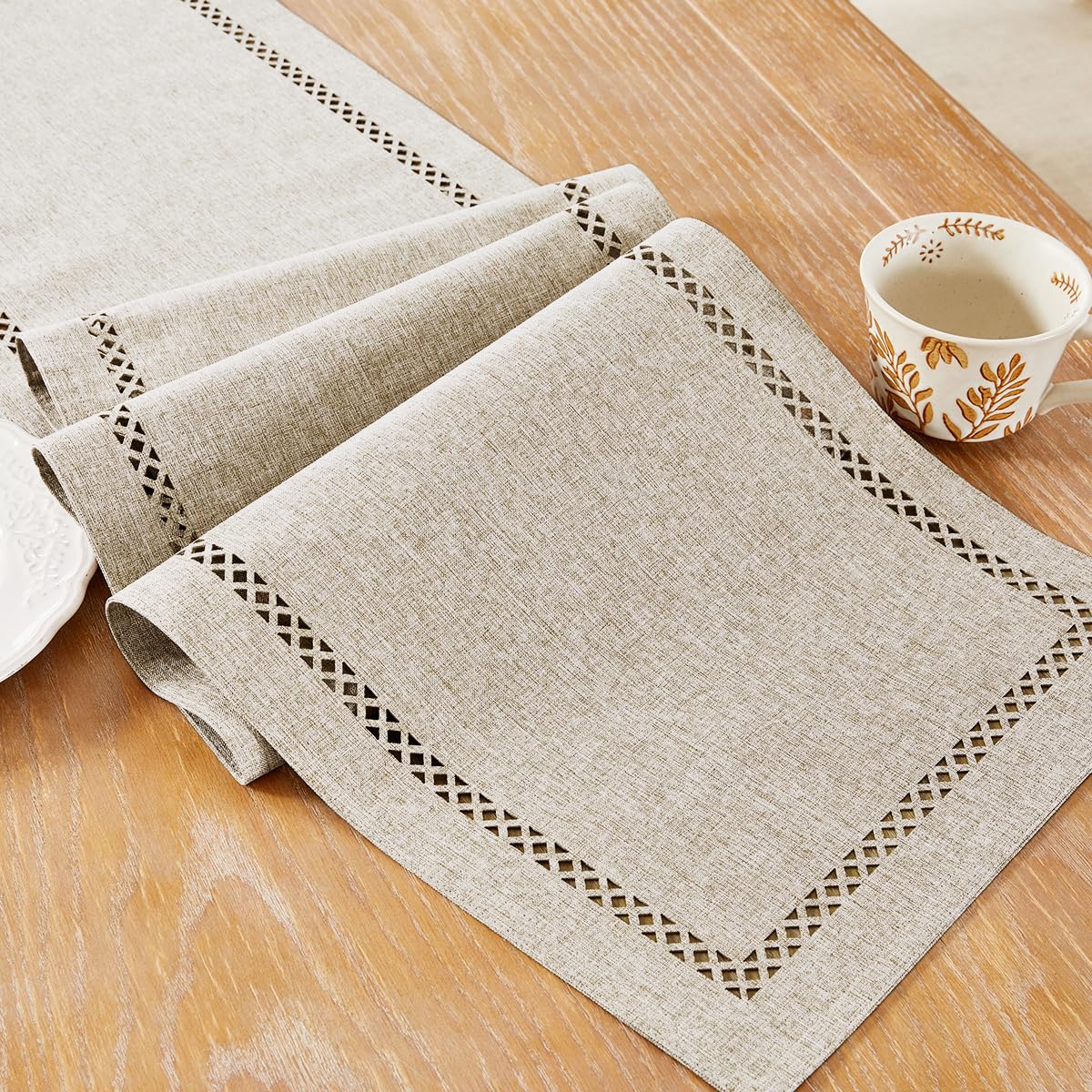 Orange Burlap Place Mats, Fall Placemats Set of 4, 12 x 18 Inch