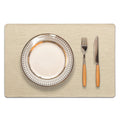 Set of 4 Faux Leather Placemats, PU Table Mats, Waterproof, Stain Resistant, Heat Resistant, Easy to Clean for Kitchen Dining Table,Conference Table