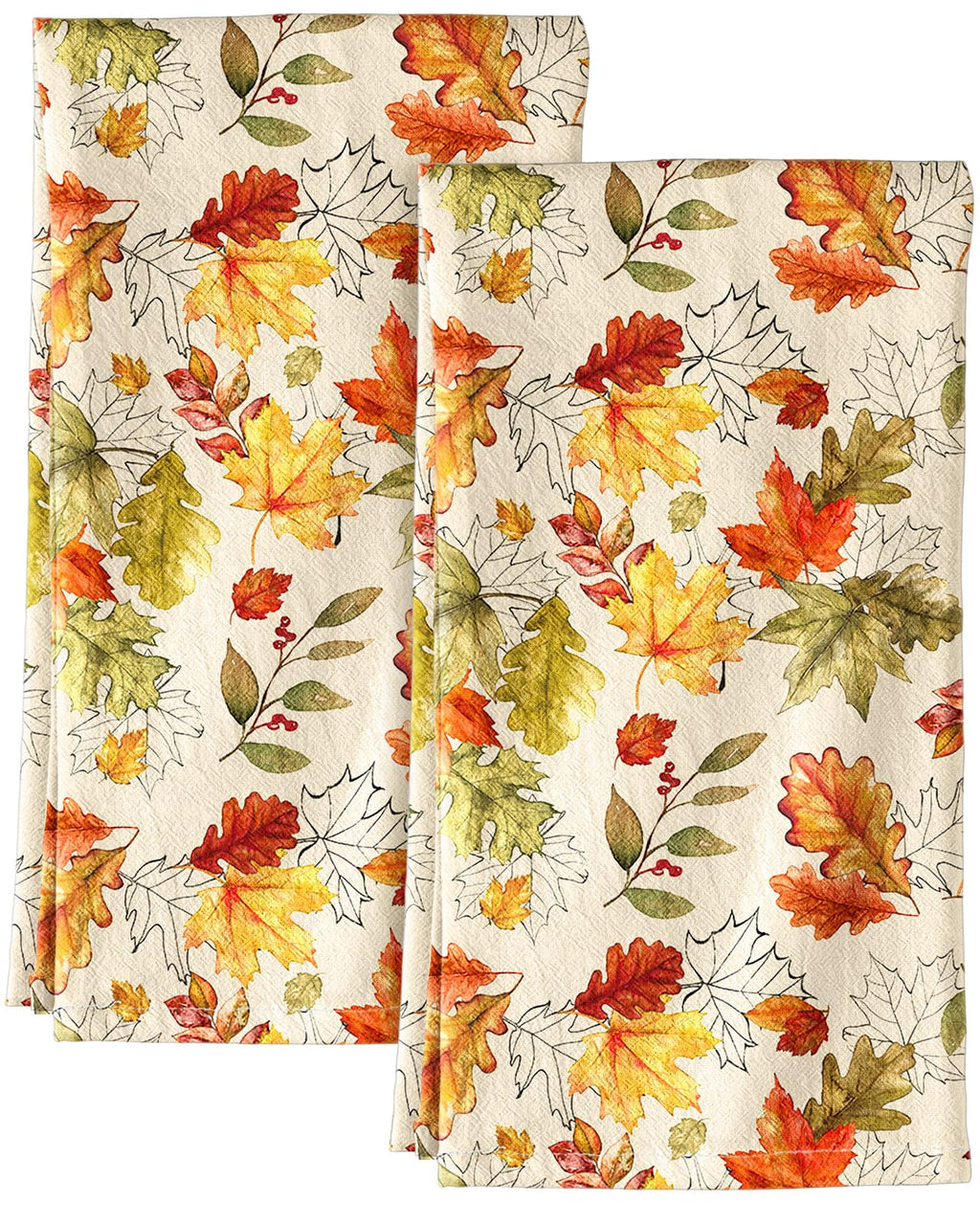 Miss Adola 150GSM Flour Sack Kitchen Towels Set of 2, Vintage Flower