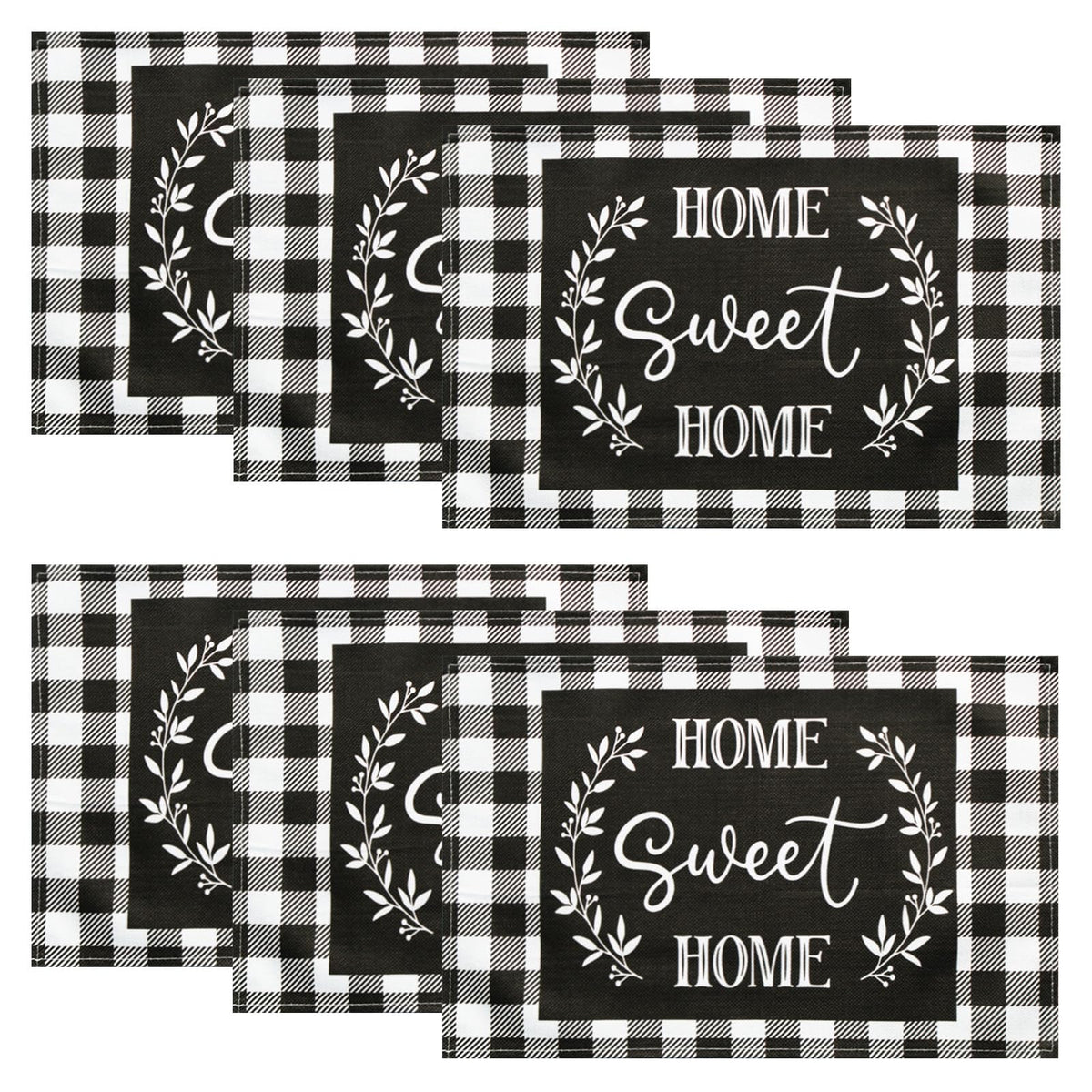 Farmhouse Teal Placemats Set of 4 Thankful Blessed Table Mats