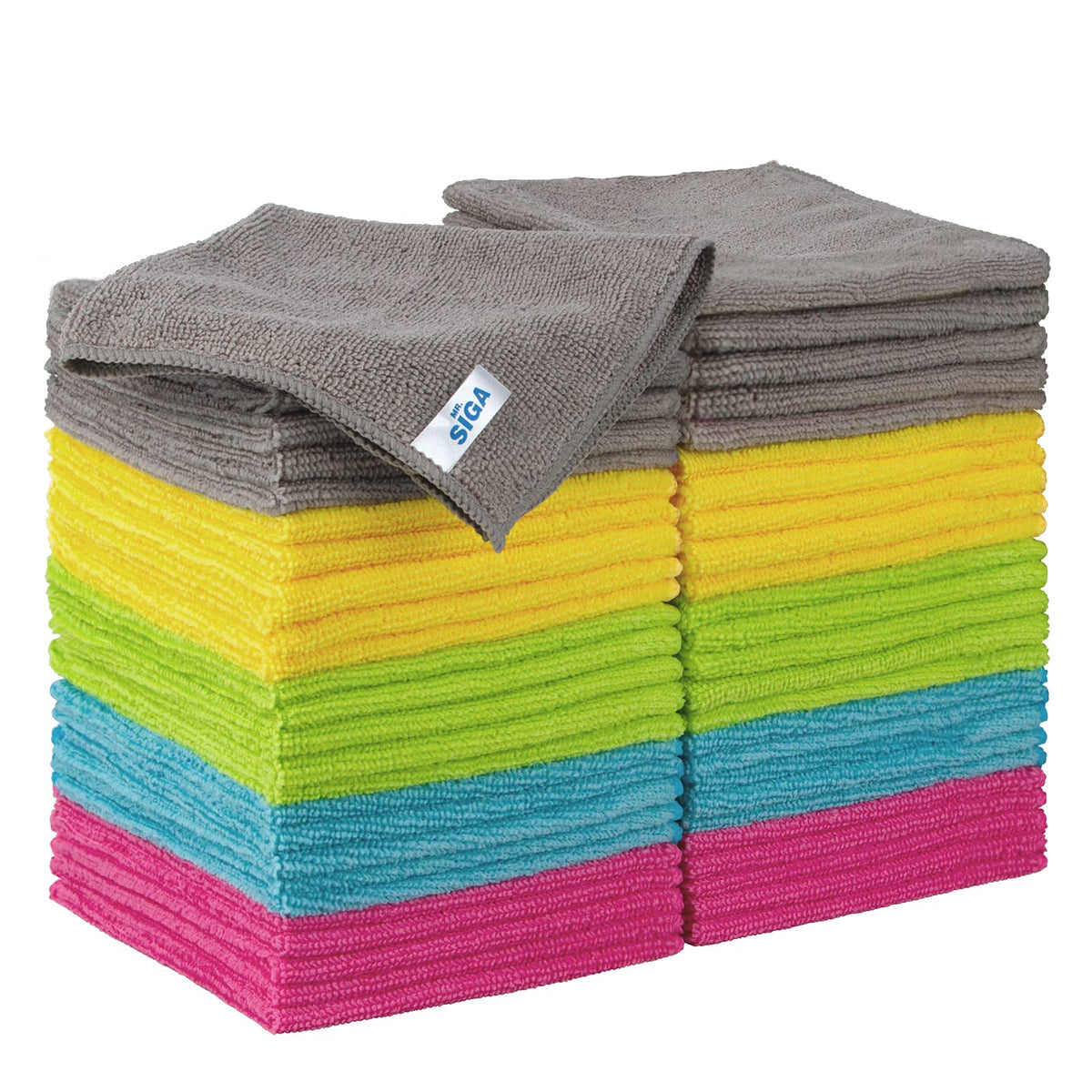 MR.SIGA Microfiber Cleaning Cloth, All Purpose Cleaning Towels, Pack of 50
