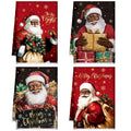 Honoson 4 Pack Black Stripe Kitchen Towels with Home Sweet Home Print
