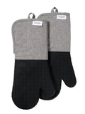 Sur La Table Kitchen Essentials Set of 2 Silicone Oven Mitts, Heat Resistant to 550°F (Green)