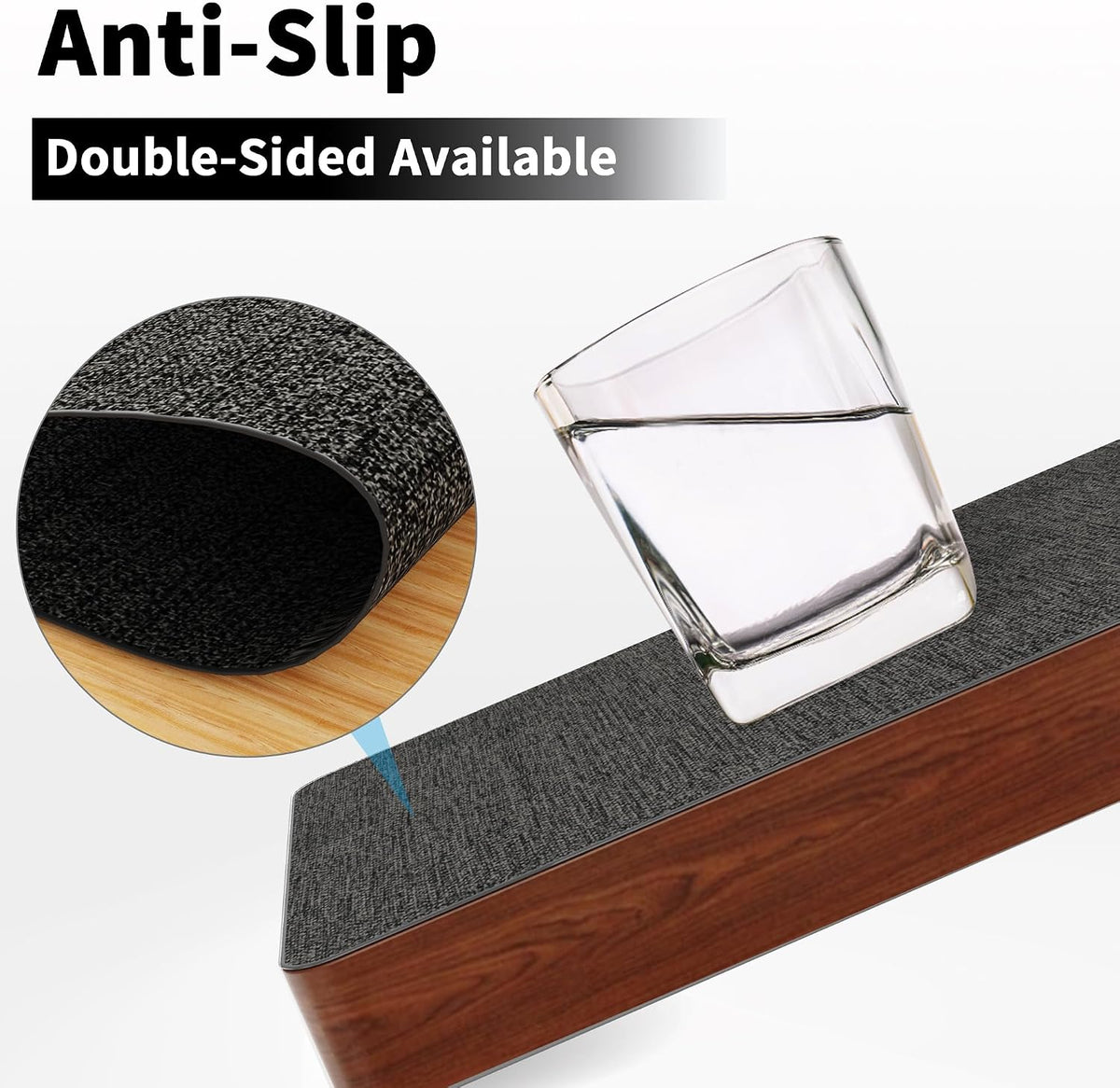 DOLOPL Placemats Set of 6, Reversible Faux Leather Place Mats, Charcoal