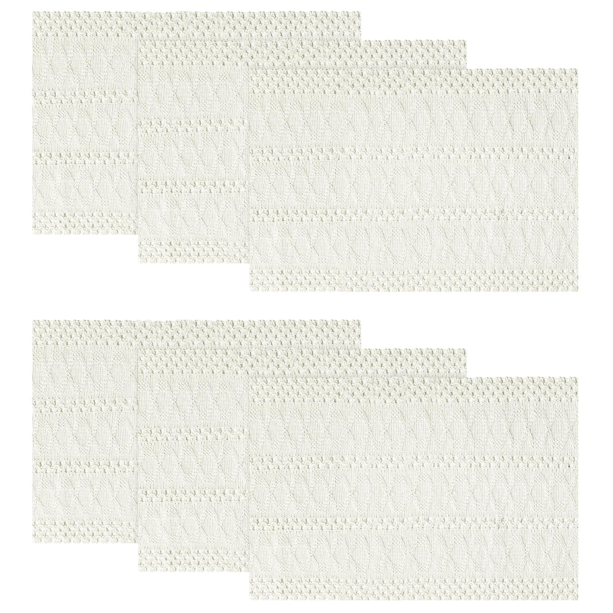 Artoid Mode Black Woven Rustic Hollow Placemats Set of 4-12x18 Inch