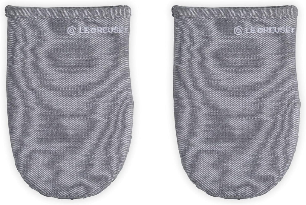 Le Creuset Set of 2 Mini Oven Mitts, 8", Charbon