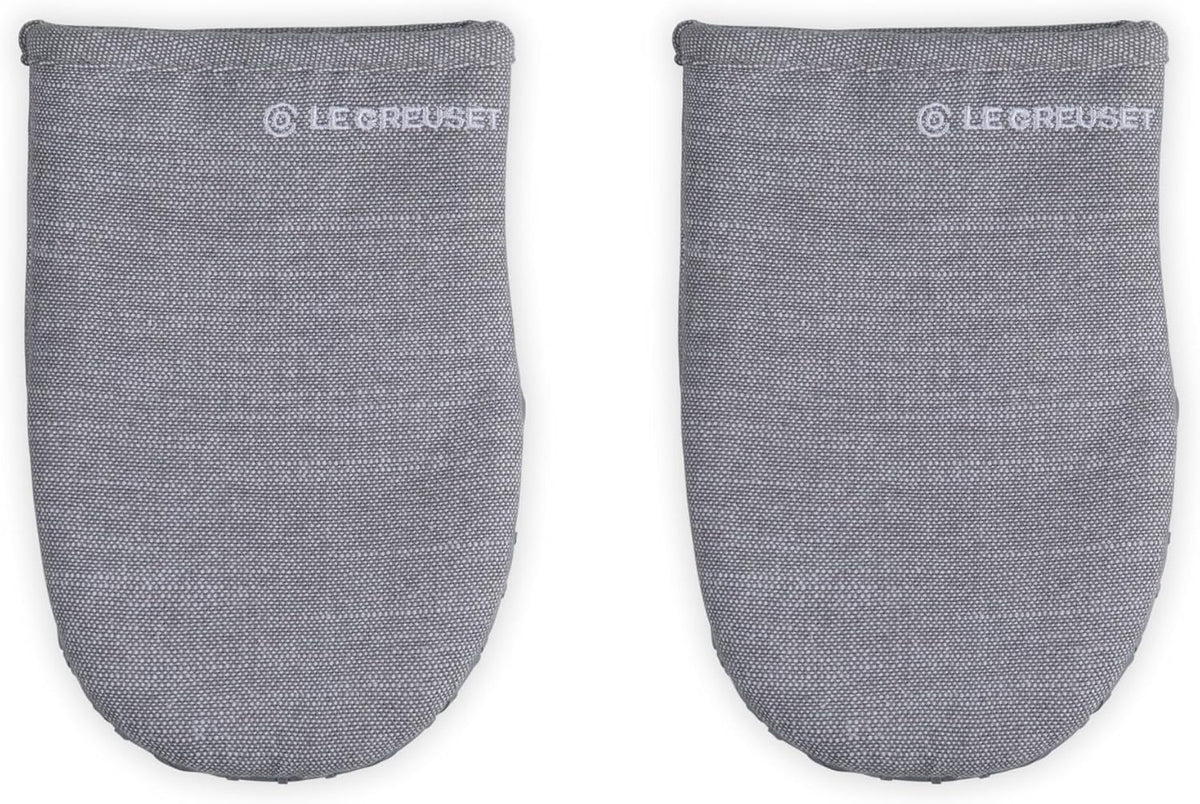 Le Creuset Set of 2 Mini Oven Mitts, 8", Charbon