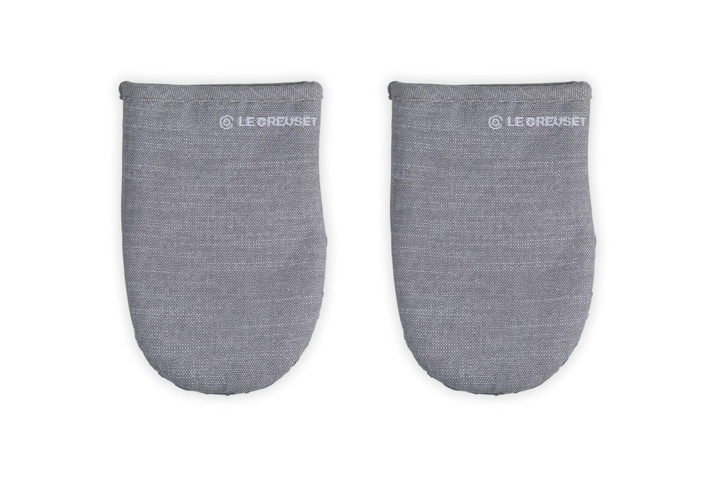 Le Creuset Set of 2 Mini Oven Mitts, 8", Charbon