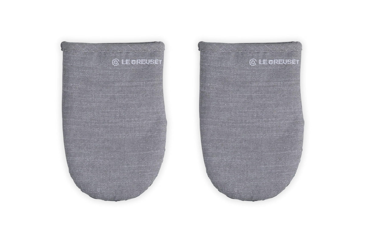 Le Creuset Set of 2 Mini Oven Mitts, 8", Charbon