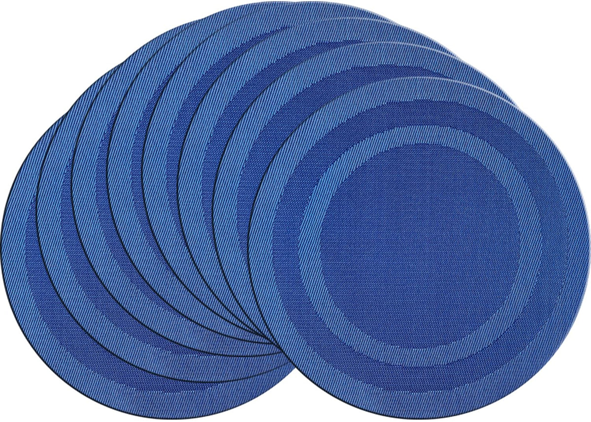 PIGCHCY Place Mats Heat-Resistant Non Slip Placemats Easy Wipe Clean Table Mats Woven Vinyl Placemats for Dining Table(Set of 6, Brown)