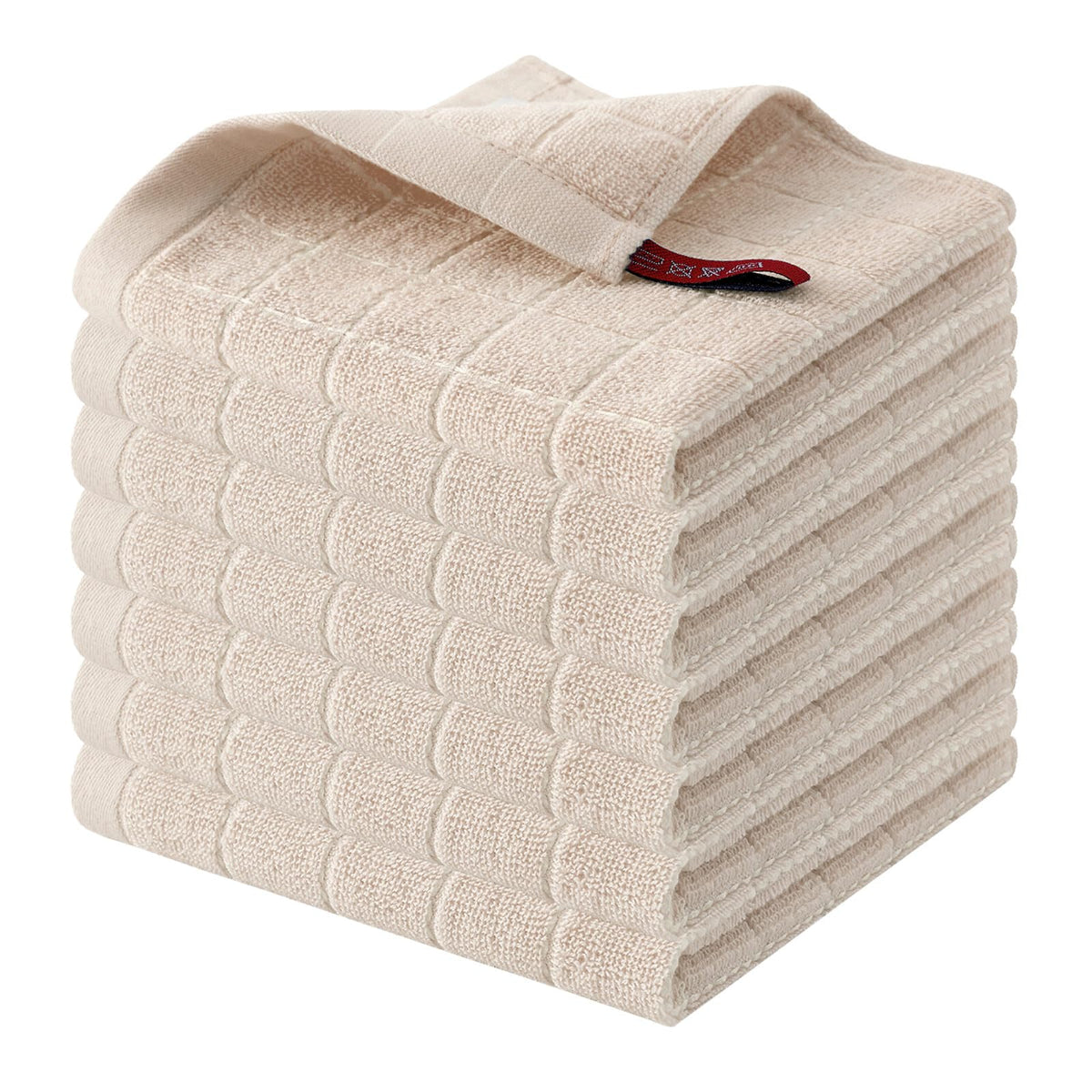 Homaxy 100% Cotton Terry Kitchen Towels, 2 Pack, Black