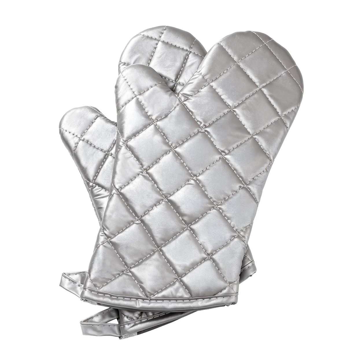ARCLIBER Grey 13" Quilted Oven Mitts 1 Pair Flame Heat Resistant
