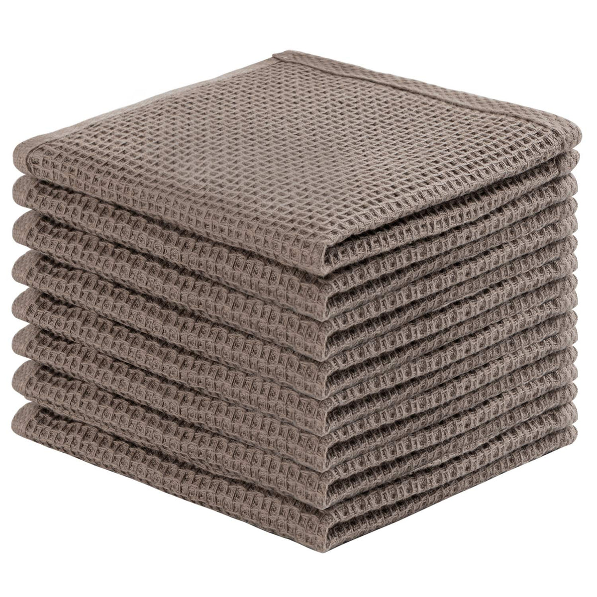 joybest Cotton Kitchen Towels, 4-Pack Waffle Weave Ultra Soft Absorbent Dish Towels Quick Drying Dish Cloths, 18 in x 28 in, Beige