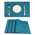 WAZAIGUR Placemats Set of 6 for Dining Table, 17.7" x 11.8", Orange
