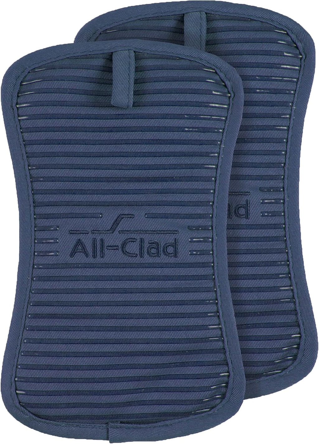 All-Clad Premium Pot Holder & Hot Pad: Heat Resistant to 500 Degrees - 100% Cotton, 10"x6.25" Hot Pad for Kitchen and Barbeque, (2-Pack), Indigo
