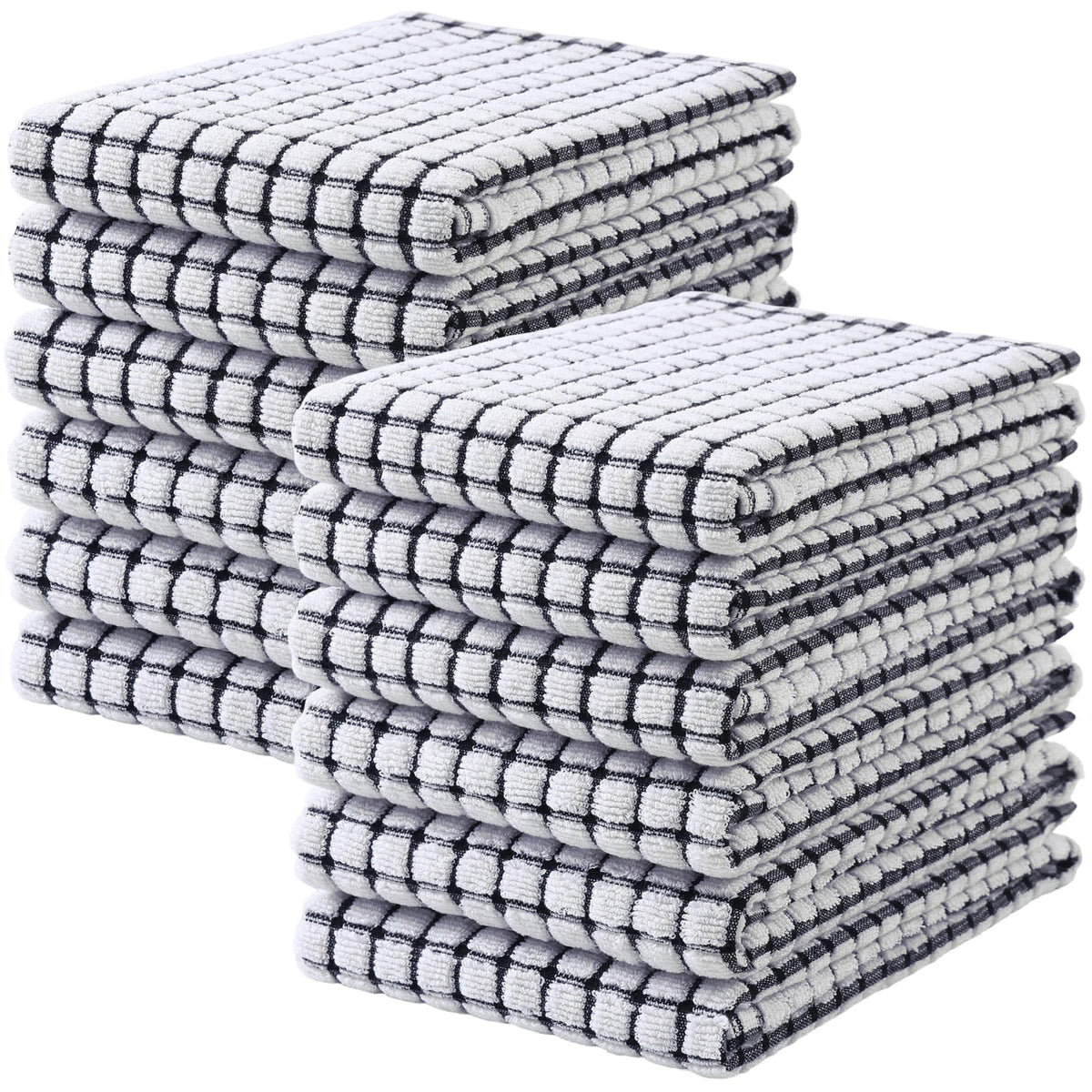 Mordimy Cotton 6 Pack Terry Kitchen Towels, 16 x 25 Inches