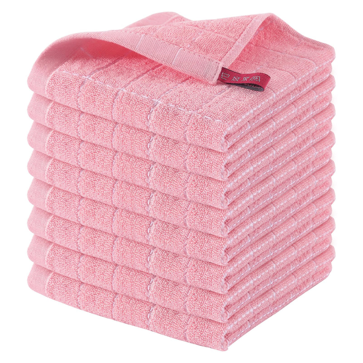 Homaxy 100% Cotton Terry Kitchen Towels, 4 Pack, Black