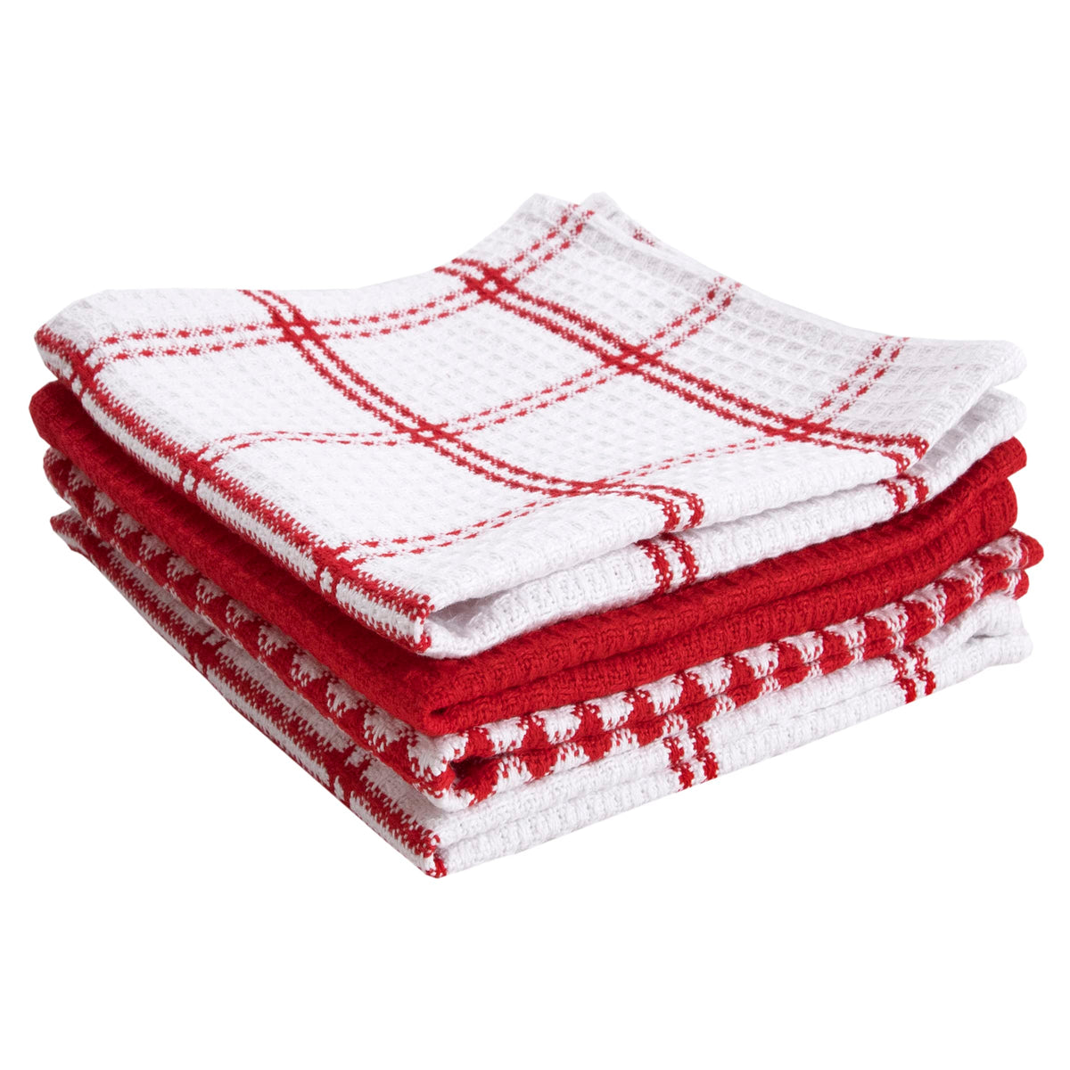 T-Fal Premium Waffle Dish Cloths: Highly Absorbent, Super Soft Long Lasting - 100% Cotton, 12"x13" Towel for Cleaning & Drying, (4-Pack), Sand