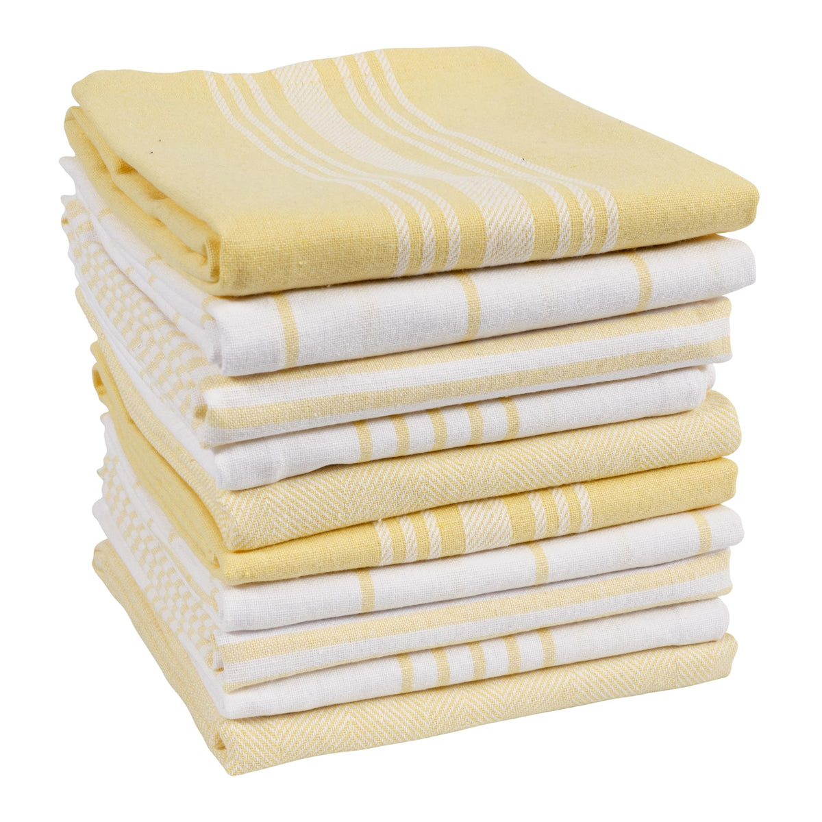 KAF Home Soho Kitchen Dish Towels - Set of 10, 18 x 28 Inch (Gray)