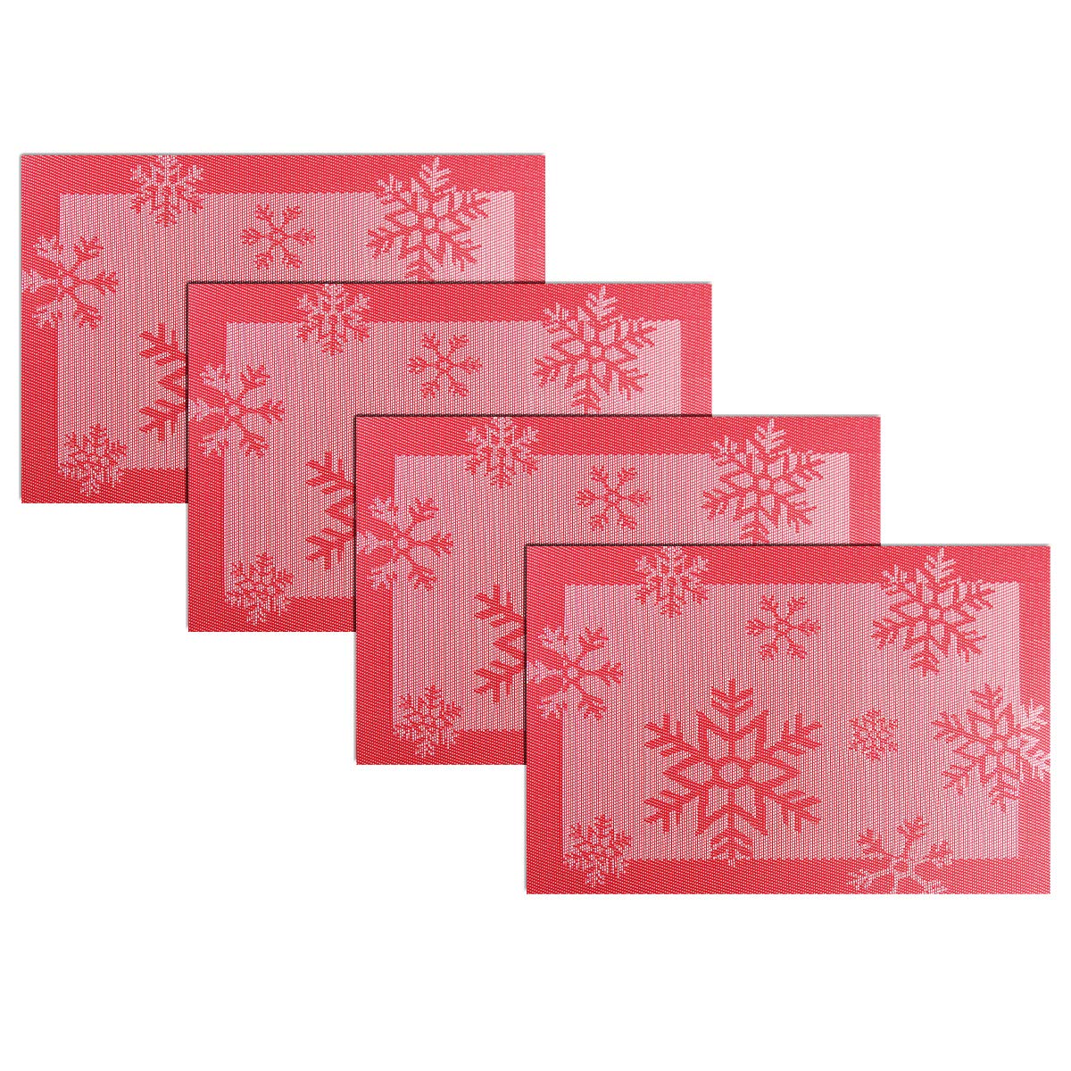 PIGCHCY Placemats,Washable Vinyl Woven Table Mats,Elegant Durable Placemats for Dining Table Set of 6 (Bamboo-Brown)