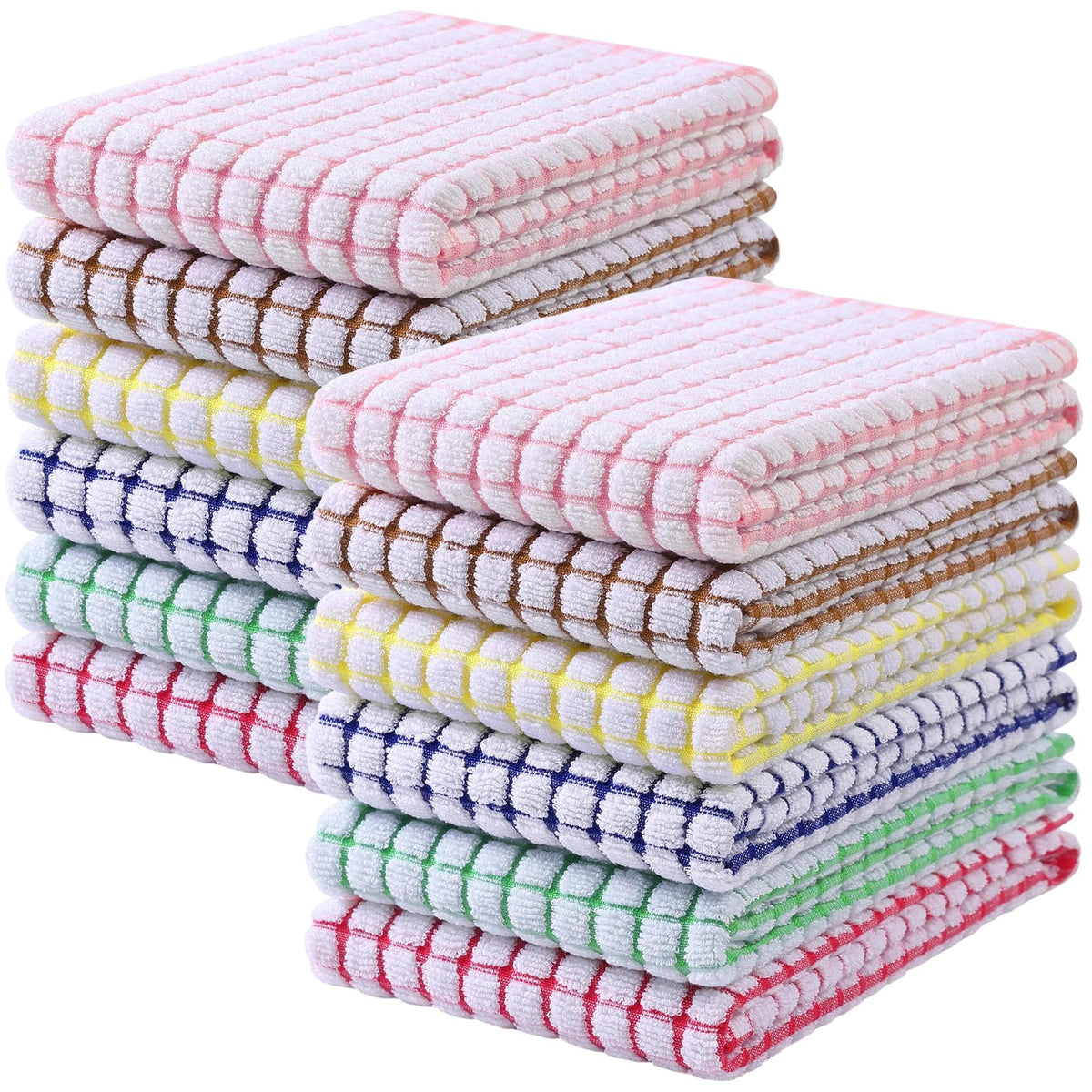 Mordimy Cotton 6 Pack Terry Kitchen Towels, 16 x 25 Inches