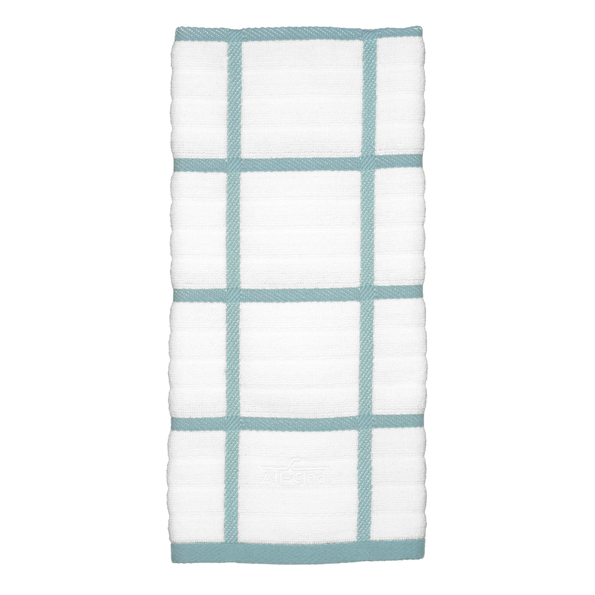 All-Clad Checked Kitchen Towel: Highly Absorbent, Super Soft Long Lasting - 100% Cotton, 17"x30" Tea Towel for Cleaning & Drying Dishes, Pans, Glassware, or Countertops, (1-Pack), Rainfall