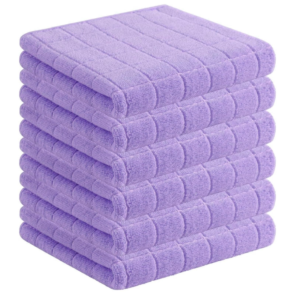 Homaxy 100% Cotton Terry Kitchen Towels, 4 Pack, Black