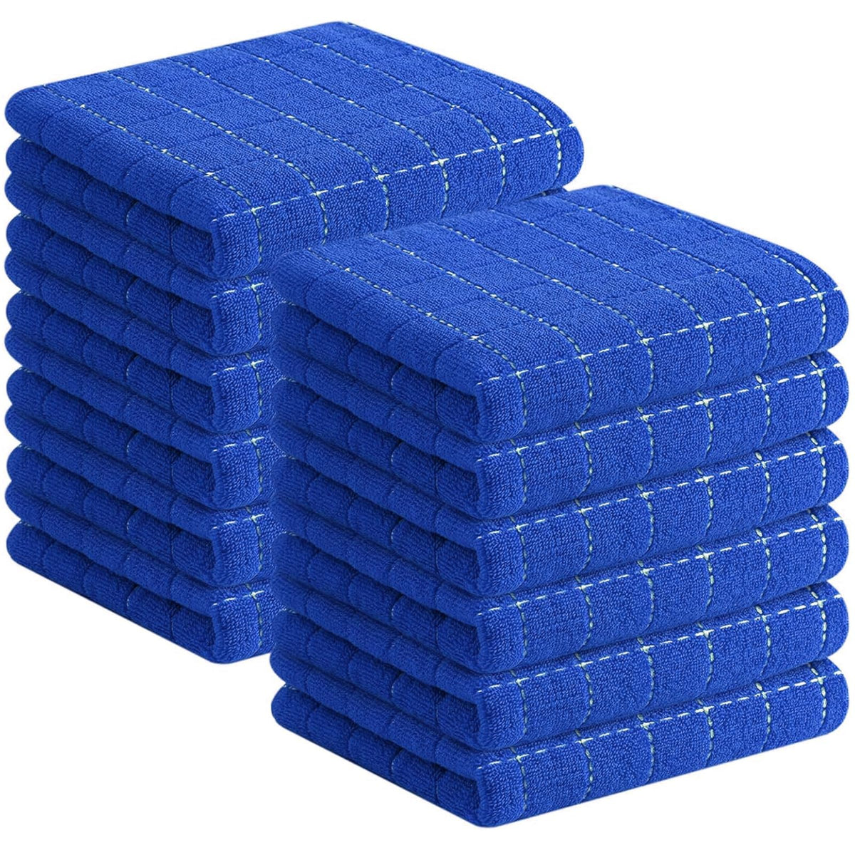 Homaxy 100% Cotton Terry Kitchen Towels, 4 Pack, Black